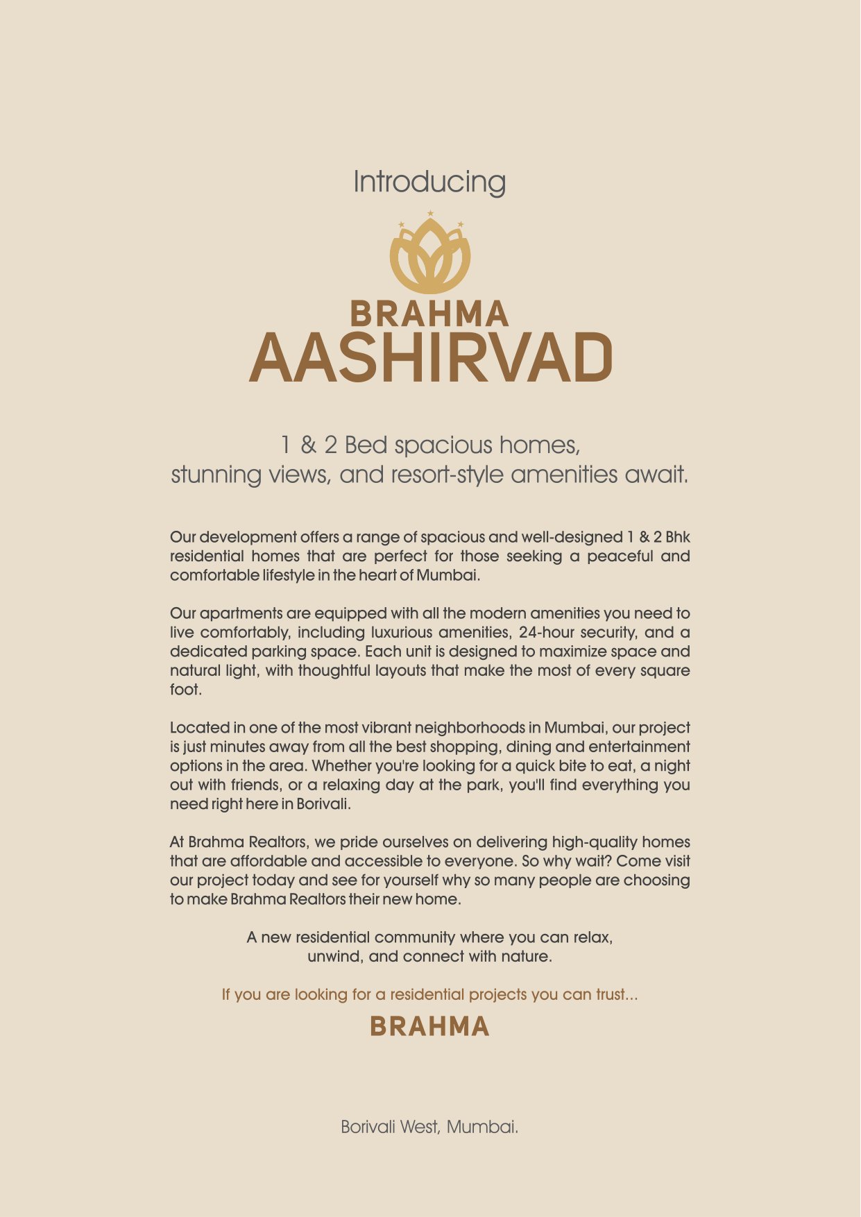 Brahma Aashirvad